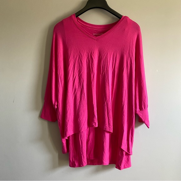 Soft Surroundings Petites Indeevar Tunic in fuschia purple size petite medium - Picture 6 of 7